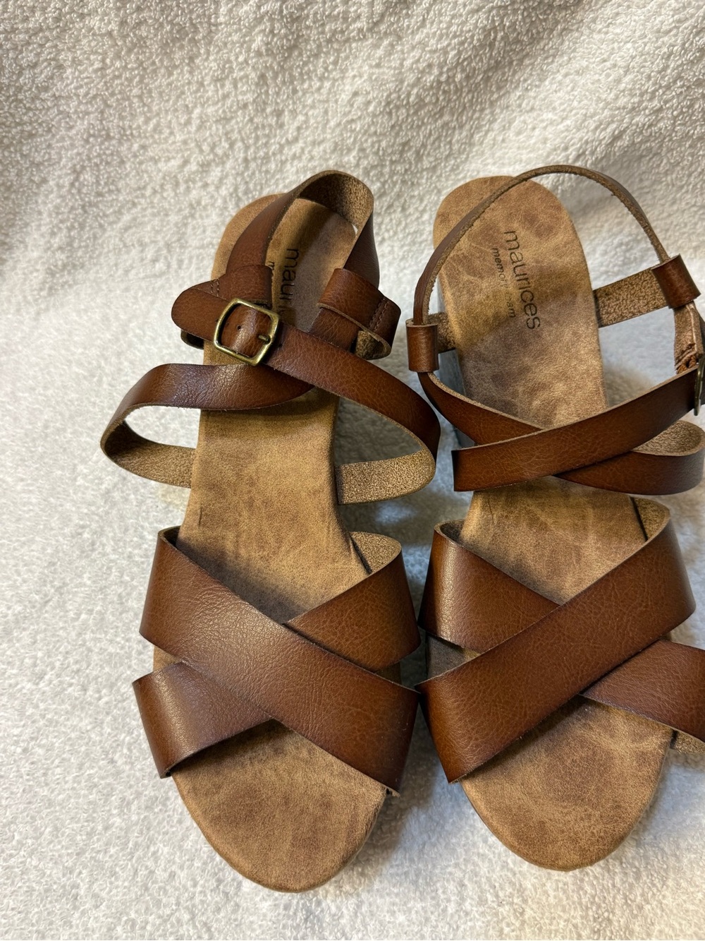 Maurices Blossom Strappy Platform Wedge Sandals Size 11M